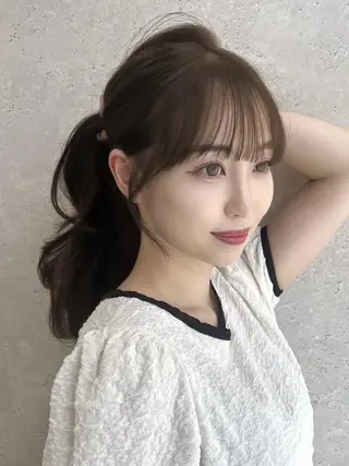 カラー ブリーチなし🪽 うる艶カラー/横浜のヘアスタイル