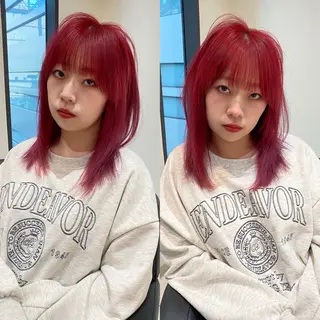 ミディアム カラー mai / linoah˚✧のヘアスタイル