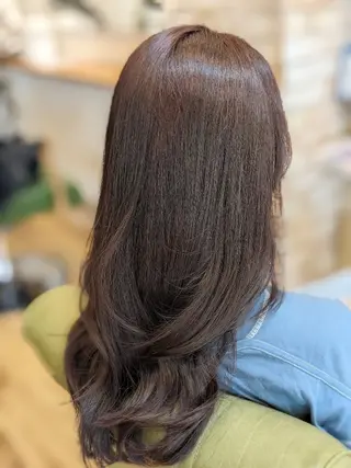 ロング カラー 加藤 彩のヘアスタイル