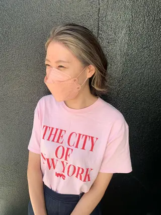 ミディアム カラー SHU NTAのヘアスタイル