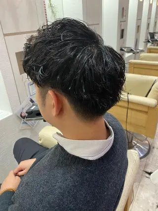 ショート パーマ メンズ GAKU/仙台/ メンズ/ブリーチのヘアスタイル
