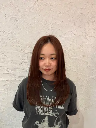 セミロング 遠藤 彩美/暖色系カラーのヘアスタイル