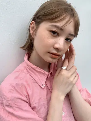 ショート カラー ボブ/顔まわりカット 💫大澤奈緒美のヘアスタイル