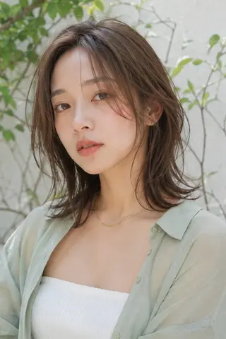 ミディアム カラー Garden 浅草蔵前のヘアスタイル
