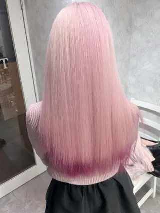 ロング カラー ヘアアレンジ 💕ブリーチ/ヘアメ 🎀YUUKAのヘアスタイル