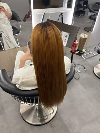 ロング 縮毛矯正/カラ ー/艶髪🌻ひな🌻のヘアスタイル