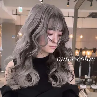 セミロング カラー 💜ハイトーン💛 マジカルかいちゃんのヘアスタイル