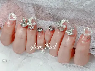 ネイル エツメ💅 長さ出し🎀デザインのネイルデザイン