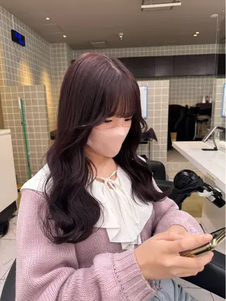 ロング カラー パーマ ヘアアレンジ メンズ キッズ 韓国系🇰🇷🩶 艶暗髪/MEIのヘアスタイル