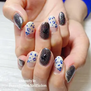 ミディアム ネイル 🐾enen style 🐾のネイルデザイン