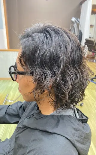 セミロング パーマ メンズ Ryo 🌀のヘアスタイル