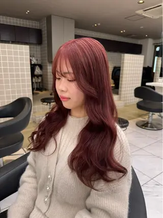 ロング カラー パーマ ヘアアレンジ メンズ キッズ 韓国系🇰🇷🩶 艶暗髪/MEIのヘアスタイル