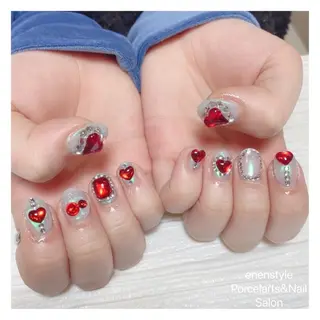 ミディアム ネイル 🐾enen style 🐾のネイルデザイン