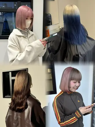 カラー 中井亜未/ 姫路ボブのヘアスタイル