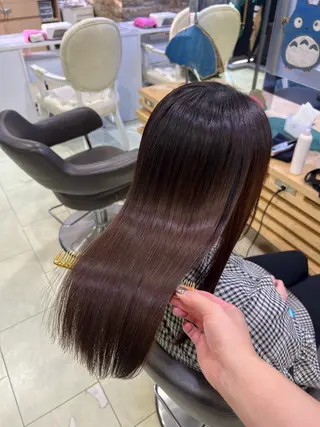 ミディアム 暖色カラー/レイヤー カット/Yunaのヘアスタイル