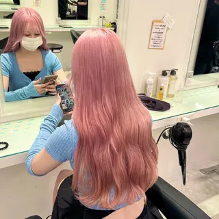 ロング カラー ウルフカット×ハイ トーン職人🤍ゆうひのヘアスタイル