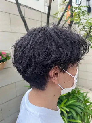ショート カラー メンズ アキモト マサキ/ パーマ人気NO1のヘアスタイル