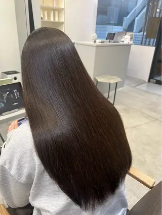 ロング パーマ 🍒モテ暖色カラー × うる艶✧ ゆなのヘアスタイル