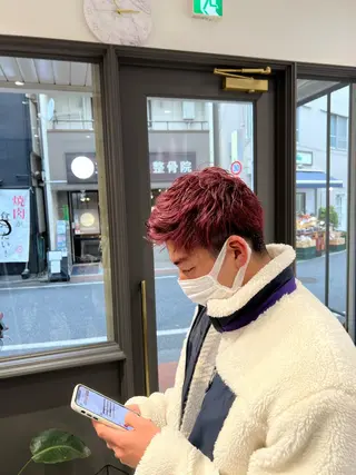 ショート カラー パーマ ヘアアレンジ メンズ キッズ 🌿ダブルカラー/ 表参道/中村渓太のヘアスタイル