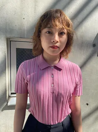 ミディアム カラー パーマ ヘアアレンジ メンズ キッズ ネイル マツエク・マツパ パーマスタイル🔅 sayacaのヘアスタイル