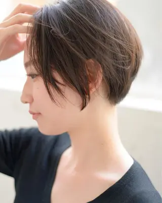 ショート カラー すきバサミを使わない カット✂️✨郡司泰之のヘアスタイル