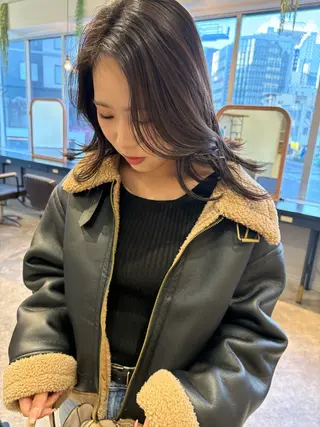 ミディアム カラー SIKI yuuna レイヤーカット🪽のヘアスタイル