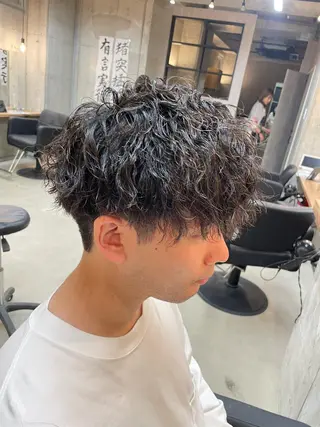 ミディアム メンズ メンズ縮毛矯正 細谷碧海のヘアスタイル