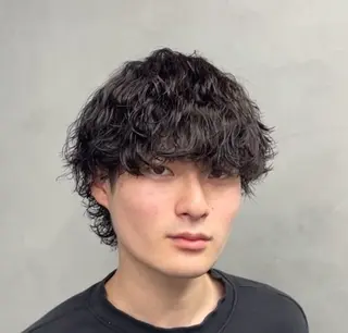 セミロング カラー パーマ ヘアアレンジ メンズ fifth 石川 凪のヘアスタイル