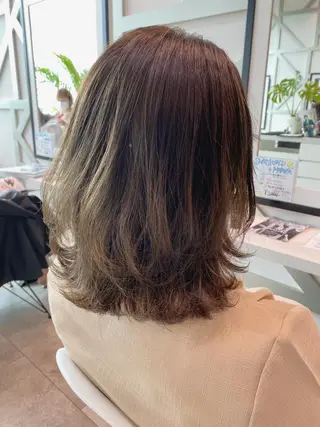 ミディアム カラー 内藤 裕真 k-twoのヘアスタイル