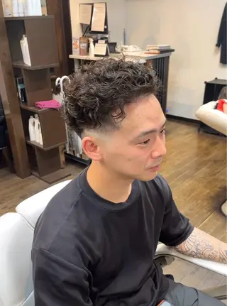 パーマ メンズ 菅野 誠のヘアスタイル