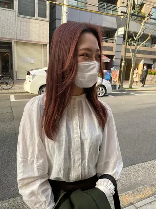 ロング カラー 韓国好き🇰🇷 美容師MIKUのヘアスタイル