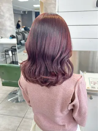 ミディアム レイヤー/艶髪カラー 森本くるみのヘアスタイル