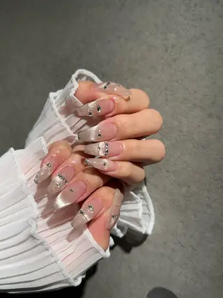 ネイル I-nailロング /ワンホン/キラキラのネイルデザイン