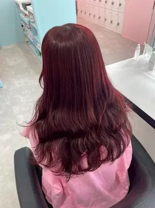 カラー ロング 🌹韓国×愛され暖色 渋谷🌹🍒のヘアスタイル