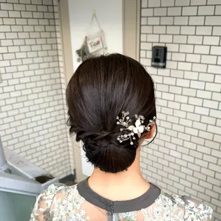 ミディアム ヘアアレンジ 褒められヘアメイク /‎ボブ女子🐶みおのヘアスタイル
