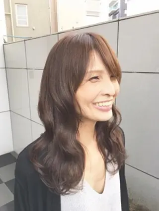ミディアム パーマ THREE 関根大のヘアスタイル