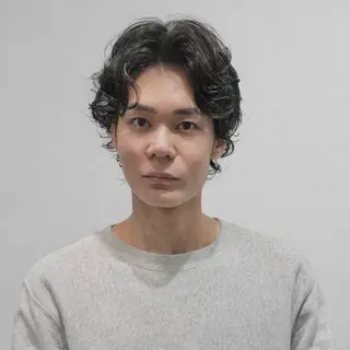 パーマ メンズ 駒沢 聡のヘアスタイル
