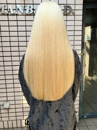 ロング カラー ヘアアレンジ ブリーチ矯正髪質改善 ✨オオエタクミのヘアスタイル