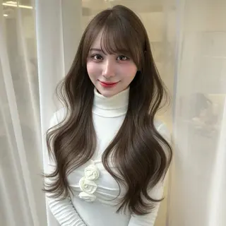 セミロング カラー 🇰🇷韓国風くびれ ヘア🇰🇷中村優大のヘアスタイル