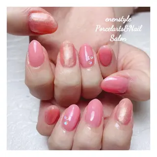 ミディアム ネイル 🐾enen style 🐾のネイルデザイン