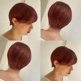 ショート カラー カジュアルを女っぽく 𝗮𝘆𝗮𝗰𝗼のヘアスタイル