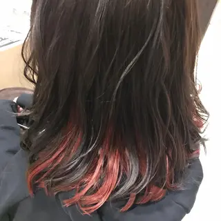 ミディアム カラー Oopsレイヤー 加藤澄都のヘアスタイル