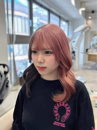 カラー ブリーチカラー/茨木 𝙨𝙖𝙠𝙞💚のヘアスタイル