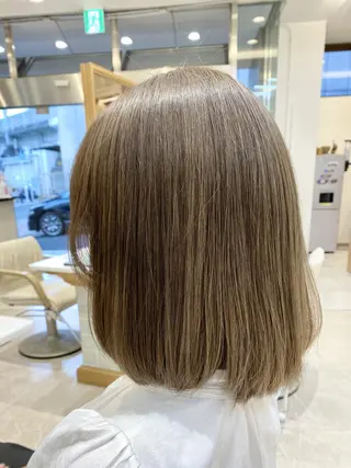 カラー ミディアム 透明感カラー 田中 有乃のヘアスタイル