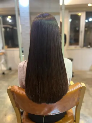 ロング カラー 縮毛矯正&髪質改善 ⭐️OGUのヘアスタイル