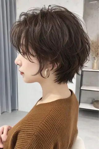 ショート カラー 🍒モテ暖色カラー × うる艶✧ ゆなのヘアスタイル