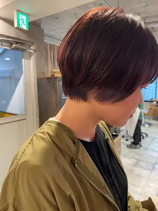 ショート カラー ayane⭐️ボブ・ ショート・パーマのヘアスタイル