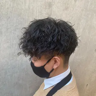 ショート パーマ メンズ 梅田茶屋町メンズ 専門美容師 山元一平のヘアスタイル