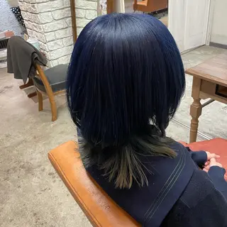 ミディアム カラー 北川 智海のヘアスタイル