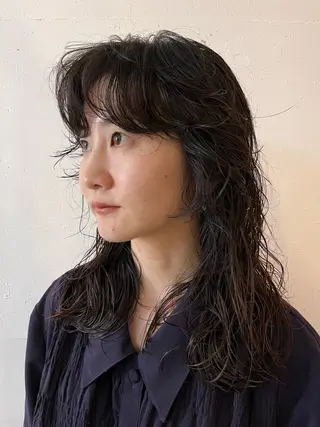 ロング パーマ 若林 良のヘアスタイル